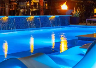 Custom pool construction project by Legacy Pools